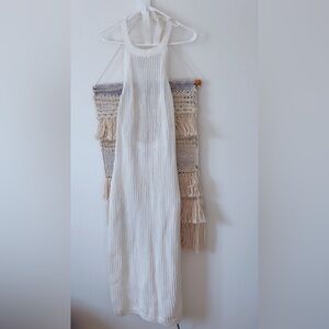 NWT Summersalt Crochet Maxi Halter Dress Beach Swim Cover Up Medium White